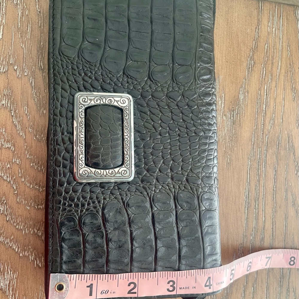 Brighton Black Croc-Embossed Crossbody Bag - Picture 11 of 11